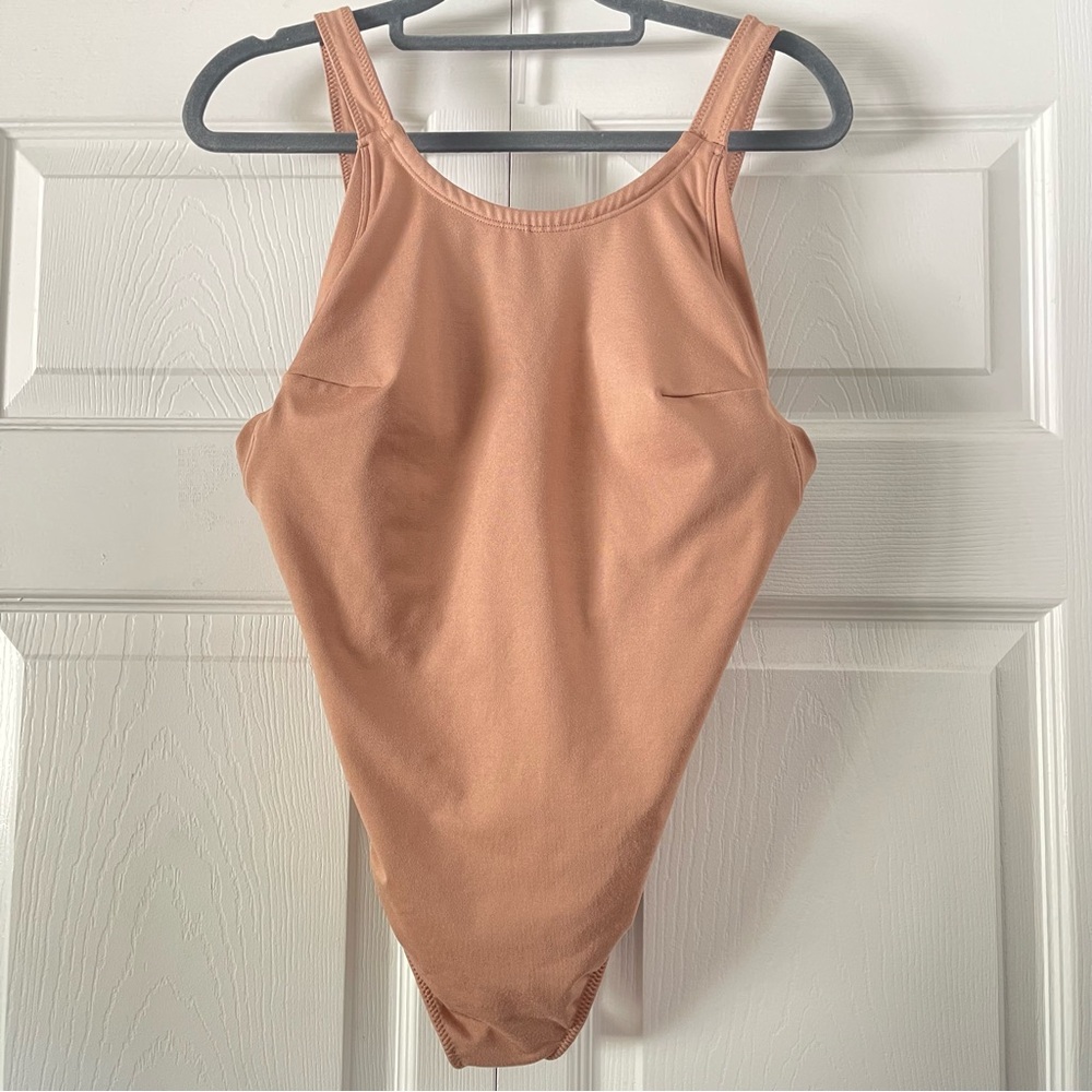 Free People Movement Tan Bodysuit